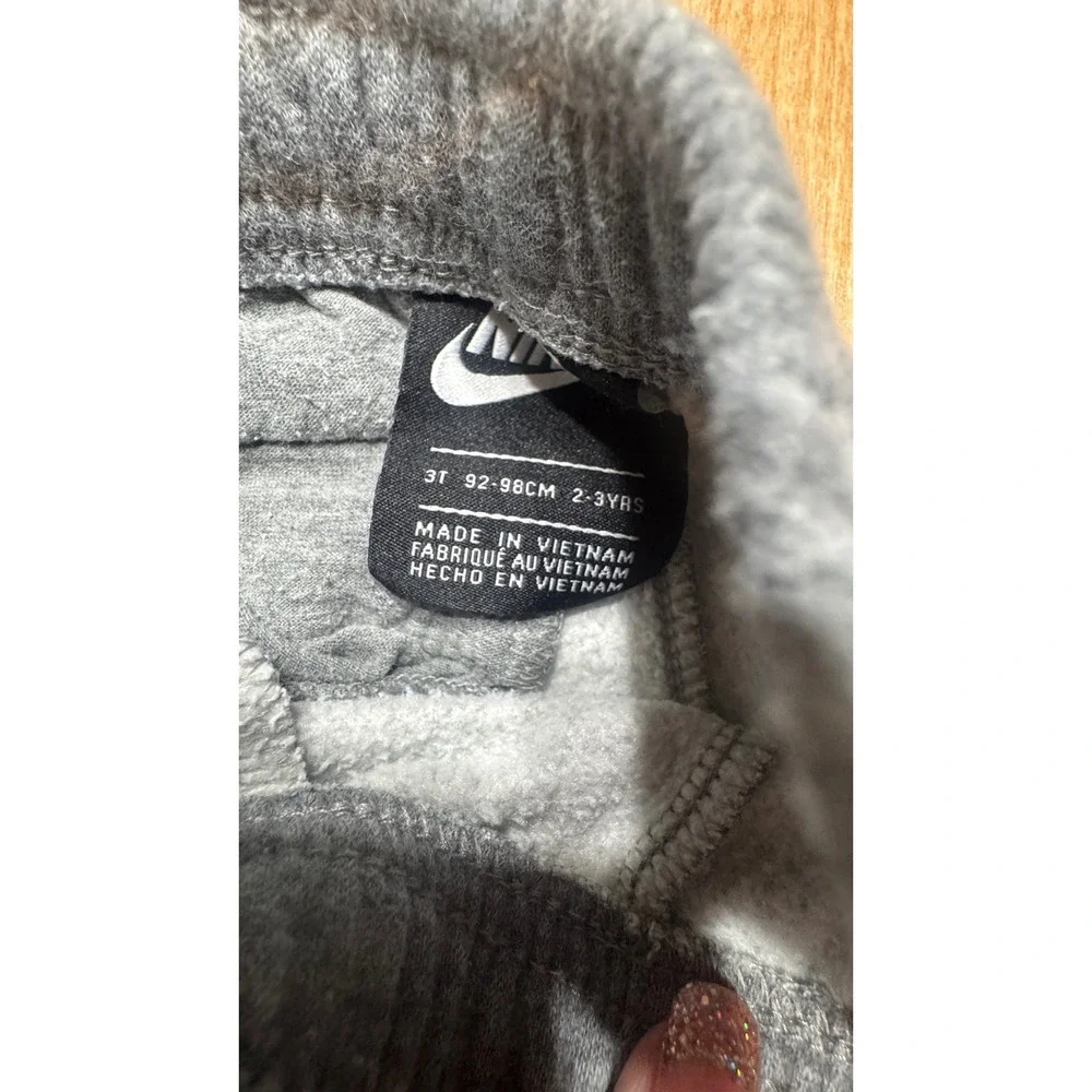 Nike Kids Heather Gray Fleece‎ Jogger Sweatpants 3T